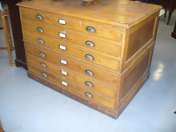 n.Porta lucidi stampe, dimensioni 120x83x86, anno 1900 ca., rovere, provenienza Inghilterra