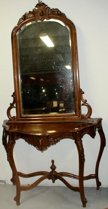 n.Consolle, dimensioni 117x50x220, anno 1800 ca., noce, provenienza Italia