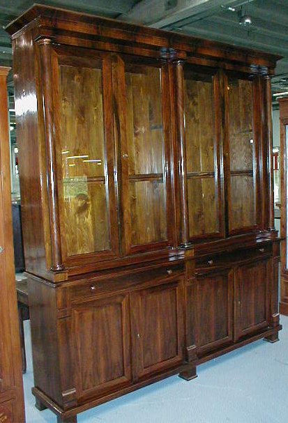 n.Libreria, dimensioni 206x43x236, noce, provenienza Austria