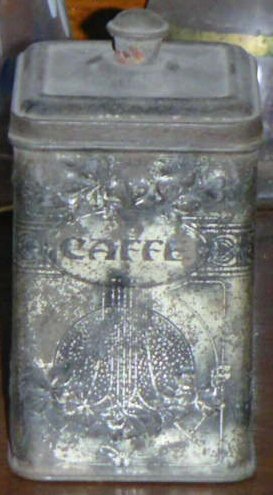 n.Contenitore caff, latta