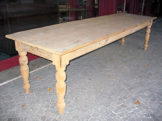 n.Tavolo, dimensioni 91x330x80, abete, provenienza Italia