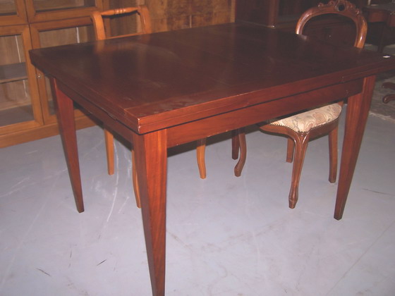 n.Tavolo allungabile, dimensioni 119x99x80, anno fine '800 ca., mogano, provenienza Inghilterra