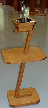 n.Posacenere, dimensioni 34x23x93, anno 1890 ca., rovere, provenienza Inghilterra