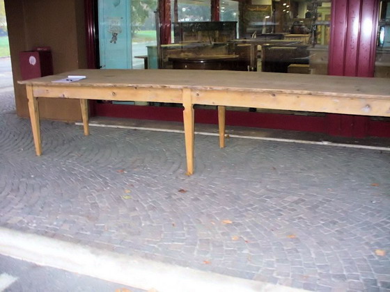 n.Tavolo, dimensioni 104x370x80, abete, provenienza Italia